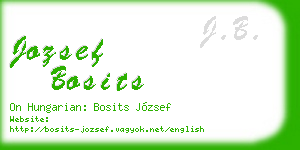 jozsef bosits business card