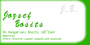 jozsef bosits business card